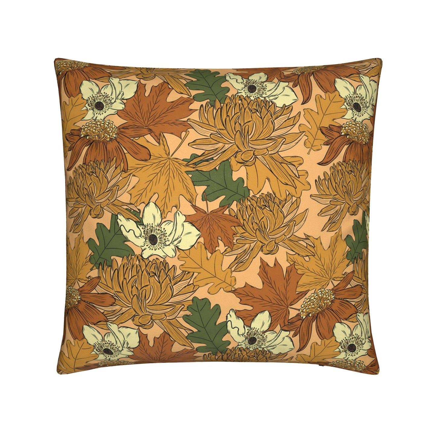 Golden Bloom Velvet Cushion | Vintage Fall Collection | By C Studio