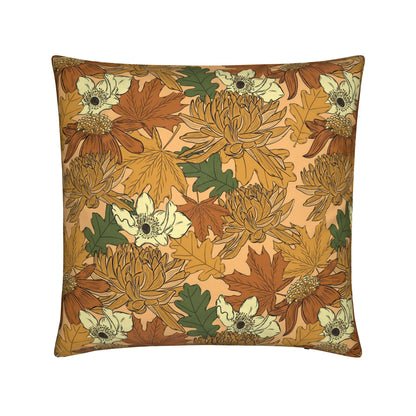 Golden Bloom Velvet Cushion | Vintage Fall Collection | By C Studio