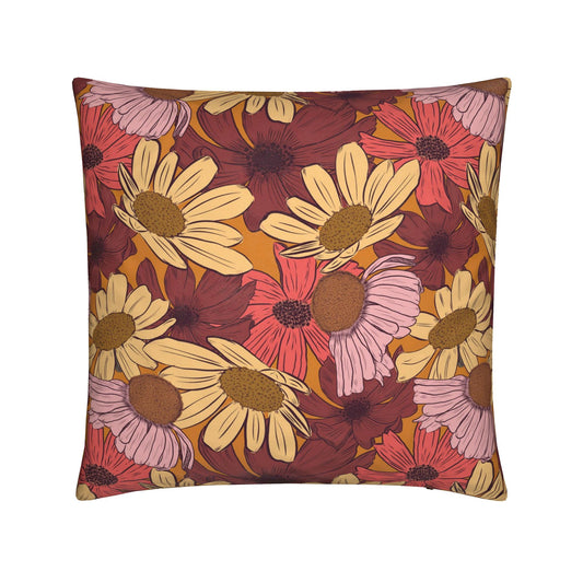 Retro Bloom Fluwelen Kussen | Cheerful Flowers Collection | By C Studio