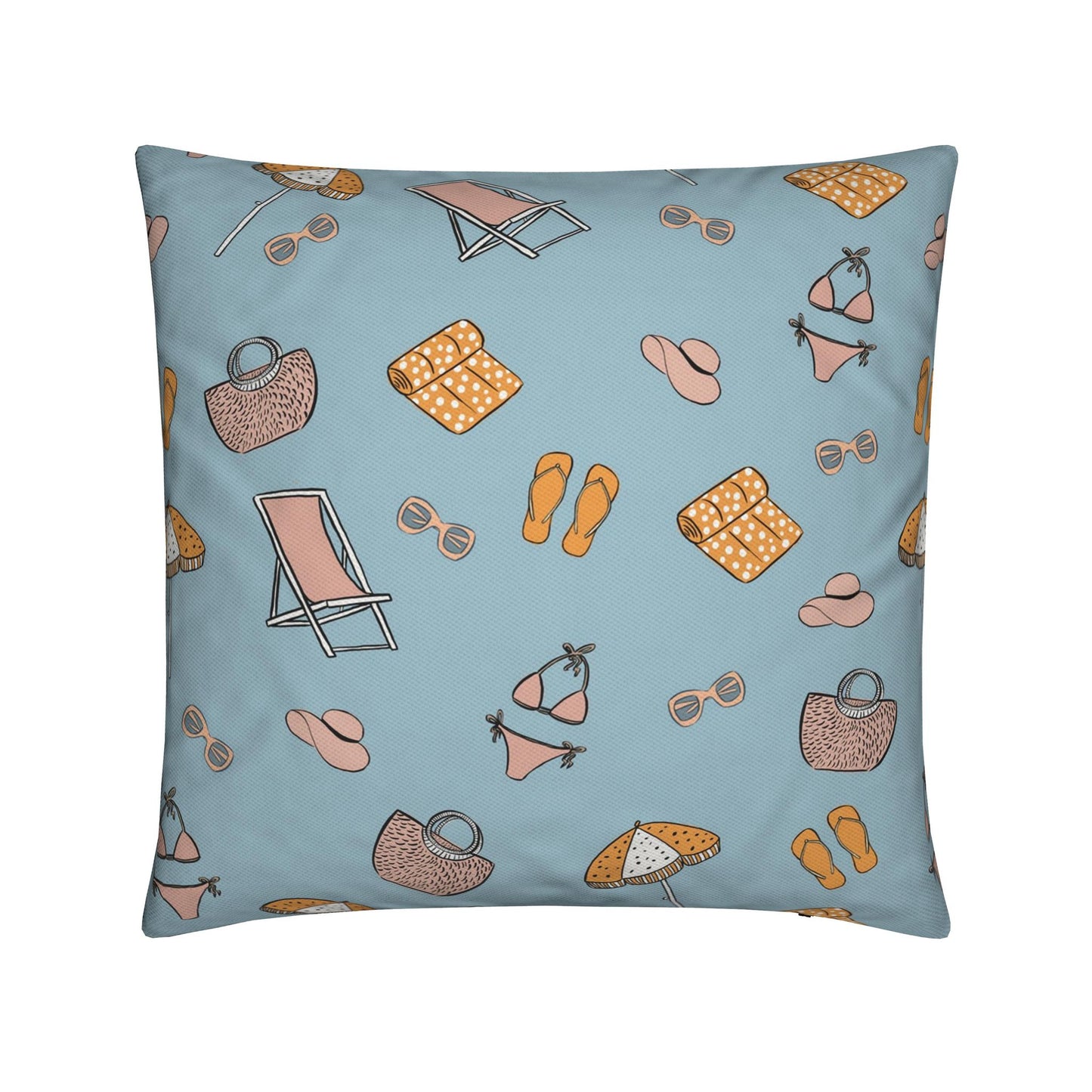 Beach Essentials Outdoor Pillow | Summer Vibes Collection | By C Studio