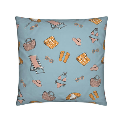 Beach Essentials Outdoor Pillow | Summer Vibes Collection | By C Studio