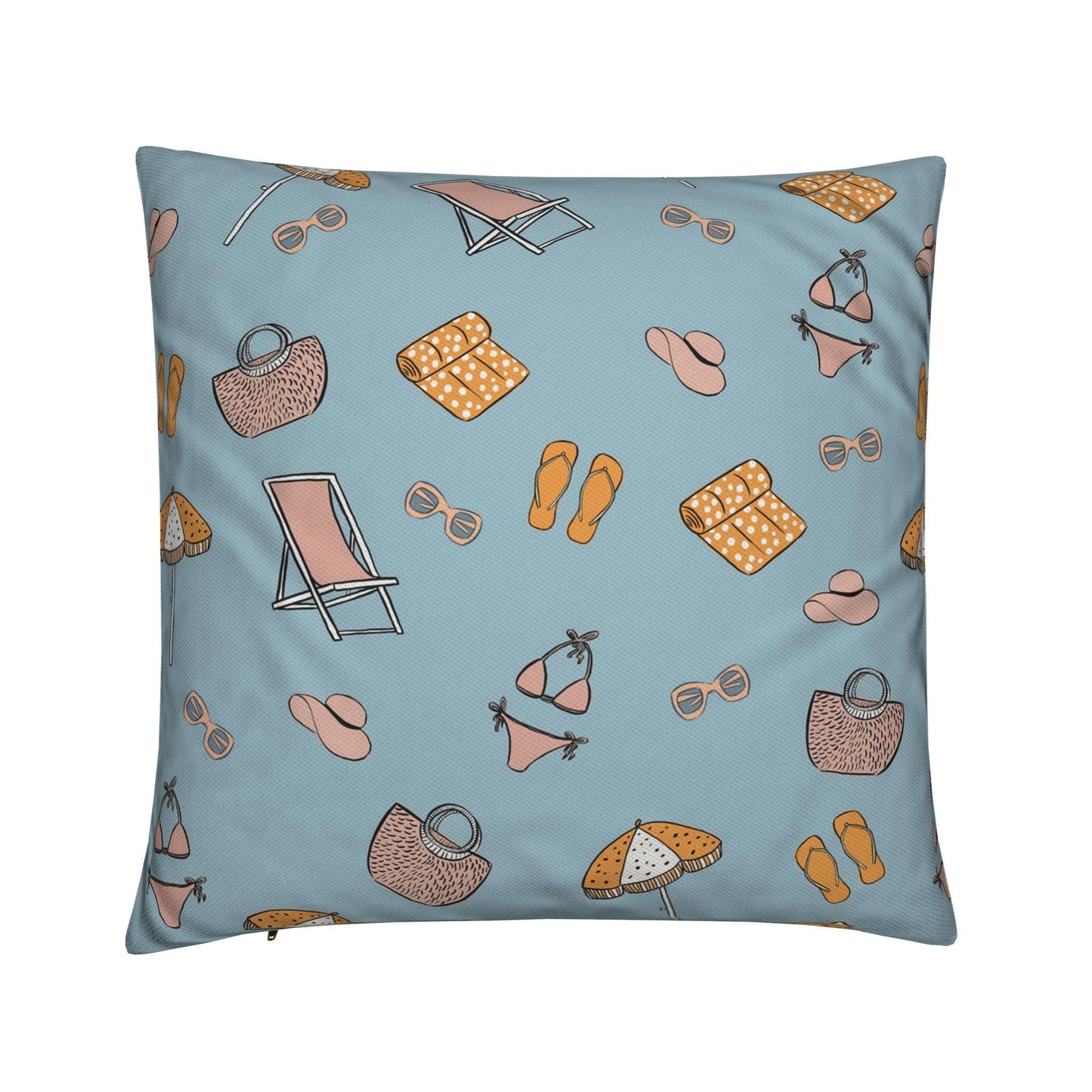 Beach Essentials Outdoor Pillow | Summer Vibes Collection | By C Studio